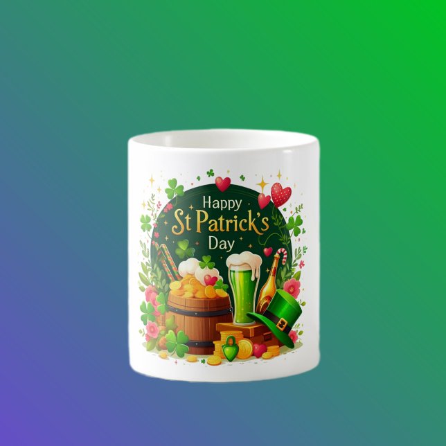 Taza De Café Happy St. Patrick's Day Festive Celebration (Subido por el creador)