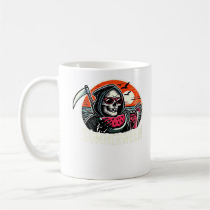 Taza De Café Happy Summerween Grim Reaper Watermelon Summer Hal