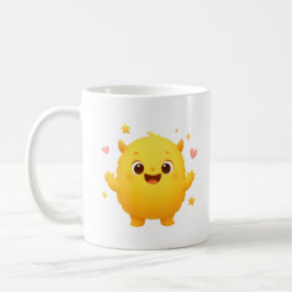 Taza De Café Happy Sunshine Monster Kids Mug — Cheerful Yellow