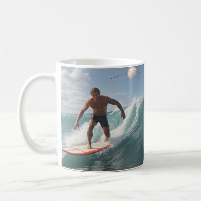 Taza De Café Happy Surfer (Izquierda)