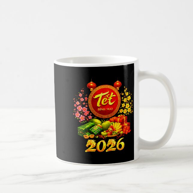 Taza De Café Happy Tet 2026 Year Of The Horse Vietnamese Tet Ng (Derecha)