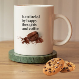 Taza De Café Happy Thoughts Coffee Bean Quote