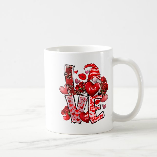 Taza De Café Happy Valentine Gnome Heart Valentine's Day Couple (Derecha)