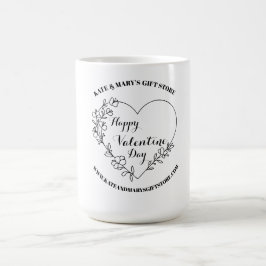 Taza De Café Happy Valentine's Day Business Name Website