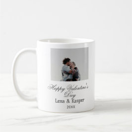Taza De Café Happy Valentine's day couple photo modern simple t