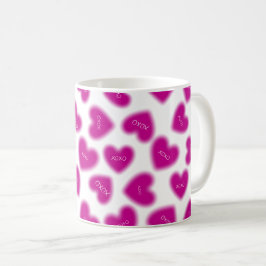 Taza De Café Happy Valentines Day Hugs and Kisses Modern 