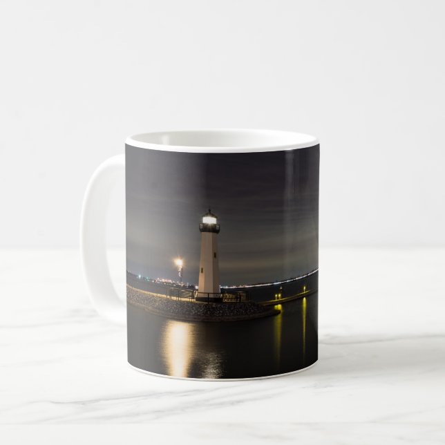 Taza De Café Harbour Rockwall Lighthouse Coffee Mug (Anverso izquierdo)
