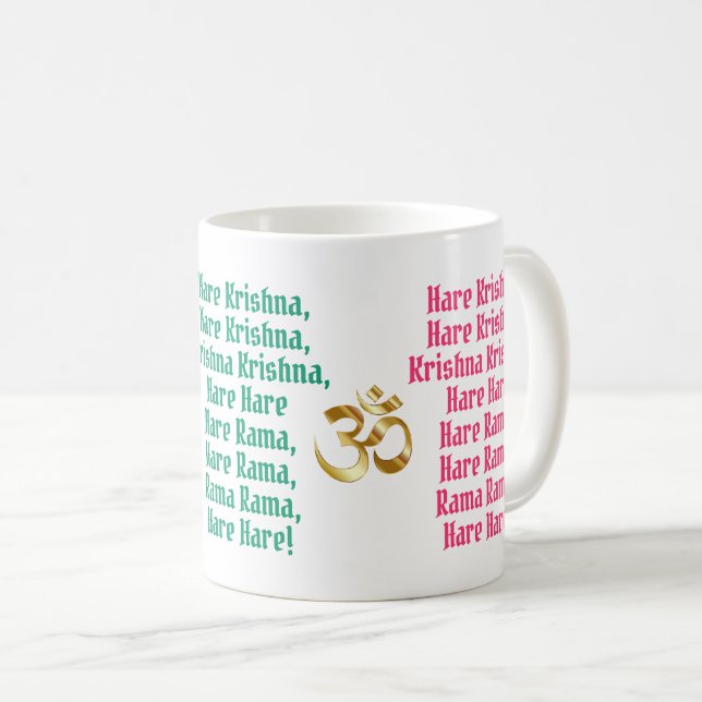Taza De Café Hare Krishna Mantra Mug - Oración Devocional (Anverso derecho)
