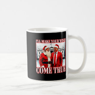 Taza De Café Haré que tu deseo se haga realidad Divertido Santa
