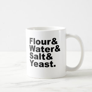 Taza De Café Harina & Agua & Sal & Levadura Ingredientes de P