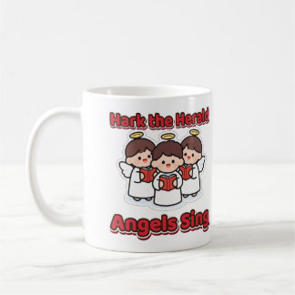 Taza De Café Hark the Herald Angels Sing Ángeles de Navidad Lin