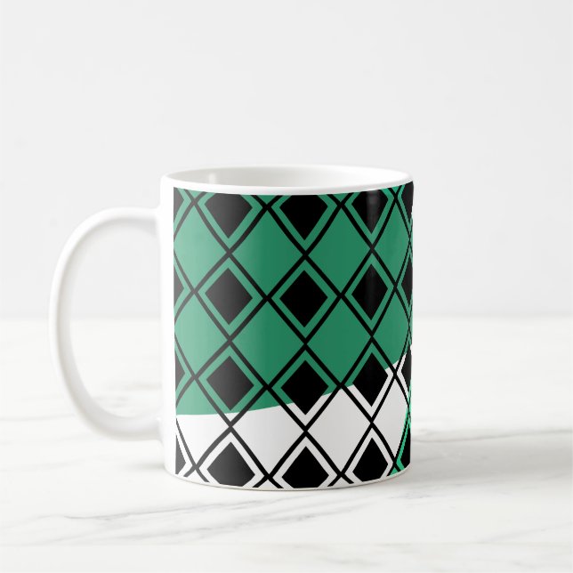 Taza De Café Harlequin del Triángulo Verde (Izquierda)