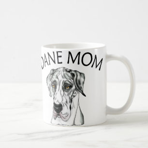 Taza De Café Harlequin UC de la mamá de great dane