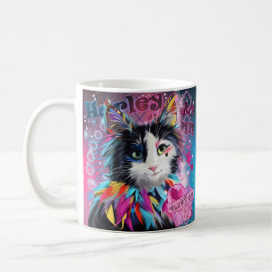 Taza De Café Harley Quinn el gato