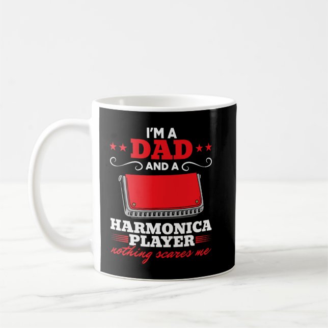 Taza De Café Harmonica Lover Mens Daddy Harmonica Músico Im A (Izquierda)