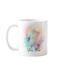 Harp Mug de acuarela personalizada