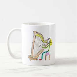 Taza De Café Harp Playing Stickman