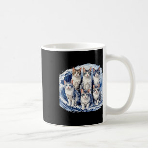 Taza De Café Harris Blue Cats Wave - Divertido para dueños de g