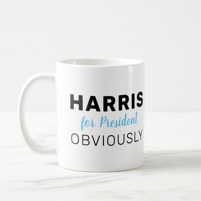 Taza De Café Harris For President Obviamente 2024 (Izquierda)