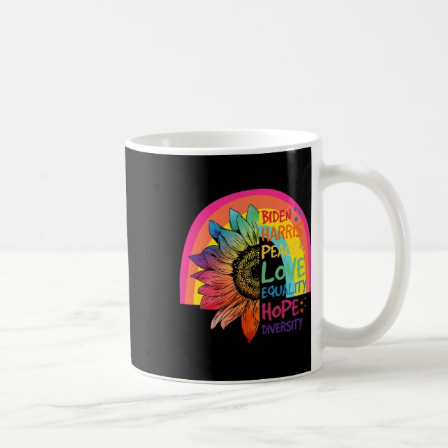 Taza De Café Harris Peace Love Equality Hope Diversity 1 (Derecha)