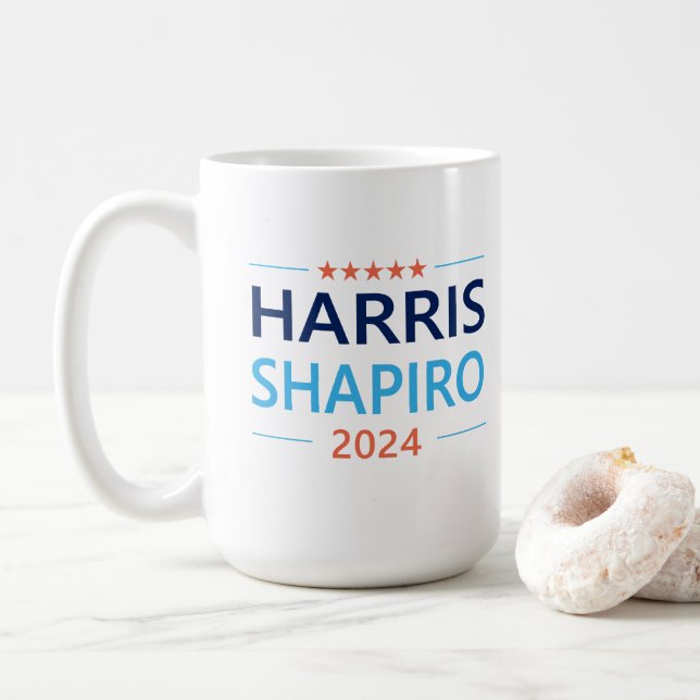 Taza De Café Harris Shapiro 2024 Kamala Harris Democrat (Con donut)