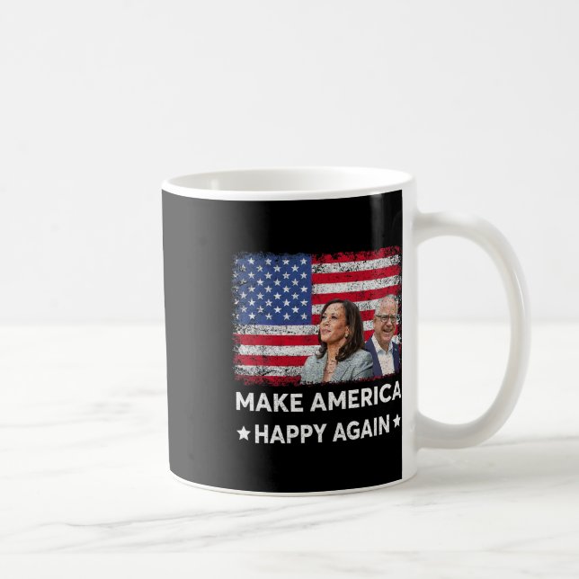 Taza De Café Harris Tim Waltz WAlzheimer 2024 Make America Happ (Derecha)