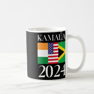 Taza De Café Harris Vote 2024 Bandera jamaiquina india-estadoun