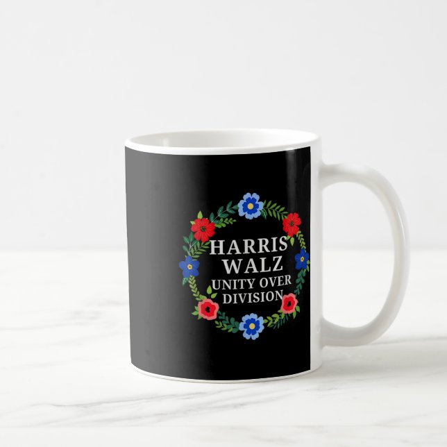 Taza De Café Harris Waltz 2024 Unity Over Division Vote Harris (Derecha)