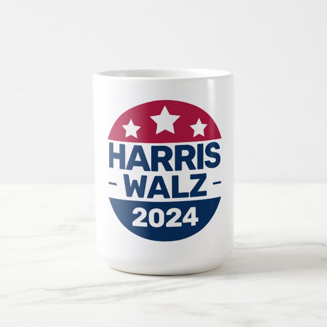 Taza De Café Harris Walz 2024 Campaña por el Presidente Patriót (Centro)