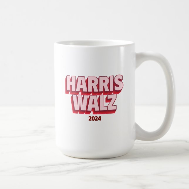 Taza De Café Harris Walz 2024 Coffee Mug (Derecha)