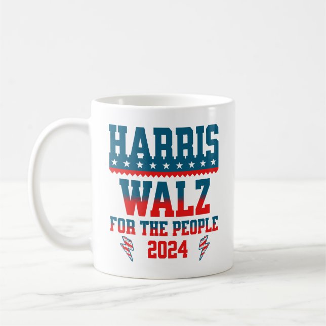 Taza De Café Harris Walz 2024 Para Las Elecciones Presidenciale (Izquierda)