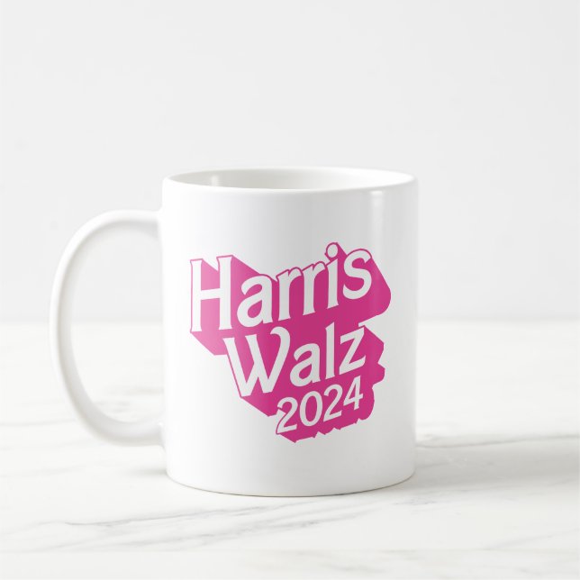 Taza De Café Harris Walz 2024 Pink (Izquierda)
