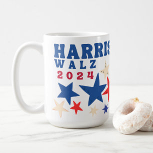 Taza De Café Harris Walz 2024 Stars Elección Fiesta Demócrata