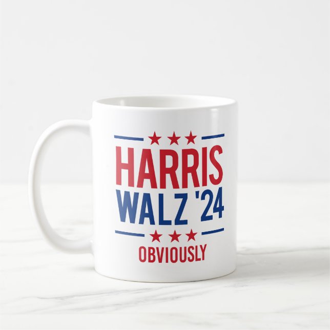 Taza De Café Harris Walz '24 - Obviamente (Izquierda)