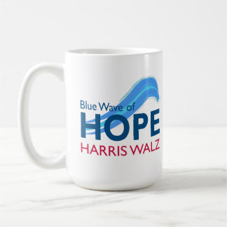 Taza De Café Harris Walz Ola Azul de Esperanza