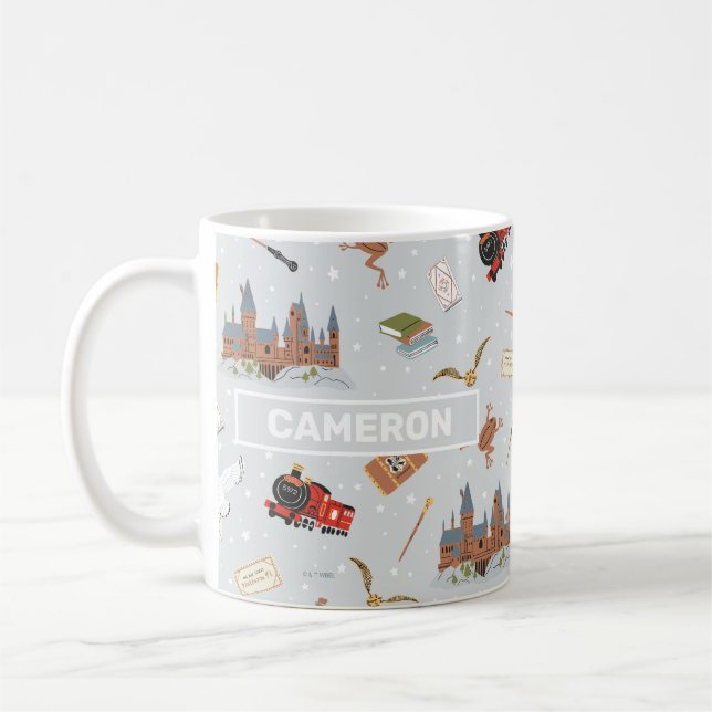 Taza De Café Harry Potter Cartoon Hogwarts Pattern (Izquierda)