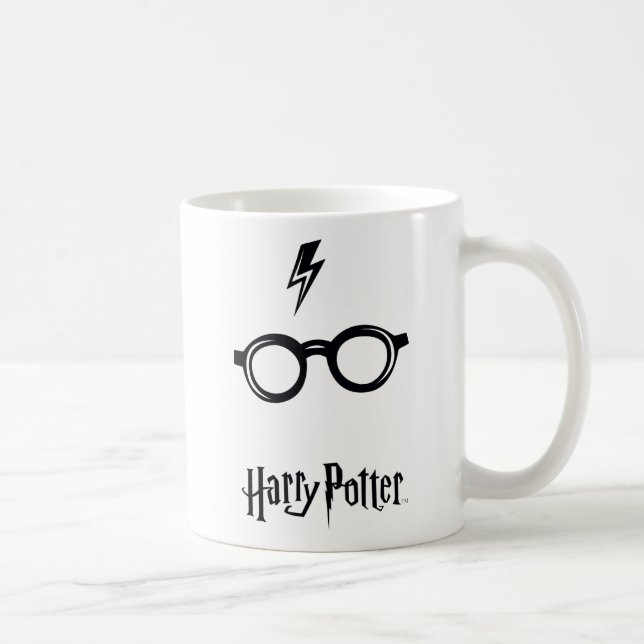 Taza De Café Harry Potter | Cicatriz y gafas relámpago (Derecha)