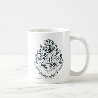 Taza De Café Harry Potter| Coplín Hogwares - Blanco y negro