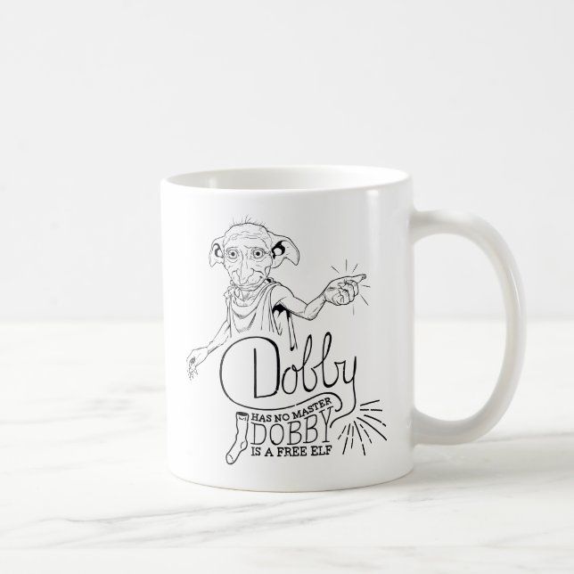 Taza De Café Harry Potter | Dobby no tiene maestro (Derecha)