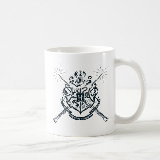 Taza De Café Harry Potter | Escudo de Hogwarts con Varitas Cruz