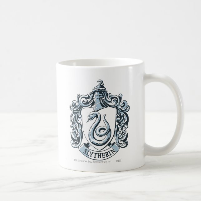 Taza De Café Harry Potter| Escudo Slytherin - Azul helado (Derecha)