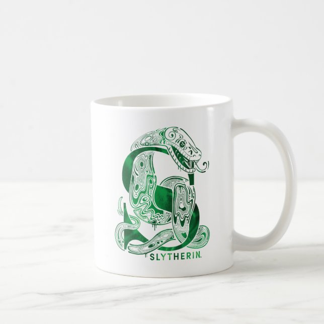 Taza De Café Harry Potter | Gráfico Aguamenti SLYTHERIN™ (Derecha)
