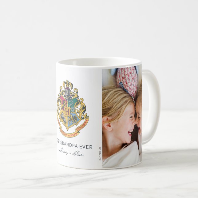 Taza De Café Harry Potter | Hogwarts Crest - Mejor abuelo (Anverso derecho)