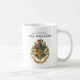 Taza De Café Harry Potter | Hogwarts Crest Teacher Personalize