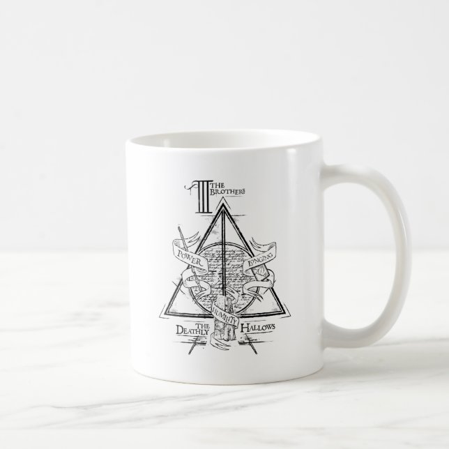 Taza De Café Harry Potter Spell | MUERTE HALLOWS Graphic (Derecha)