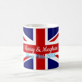Taza De Café Harry y Meghan, Union Jack