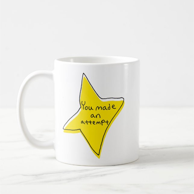 Taza De Café Has Intentado. Estrella Amarilla (Izquierda)