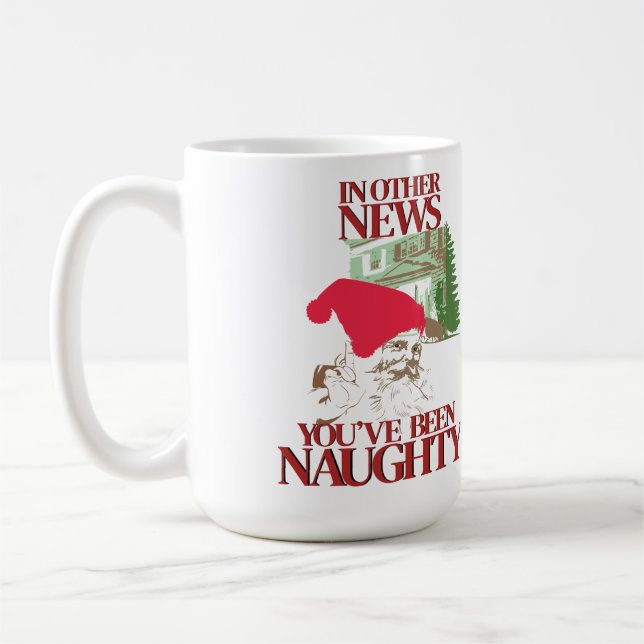 Taza De Café  Has sido Navidades traviesos Santa Mug (Izquierda)
