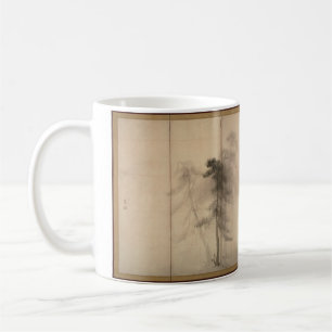Taza De Café Hasegawa Tohaku Pine Trees marrón del siglo XVI