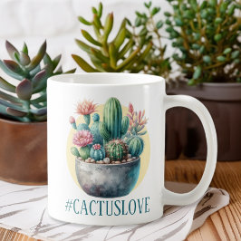 Taza De Café Hashtag Cactuslove